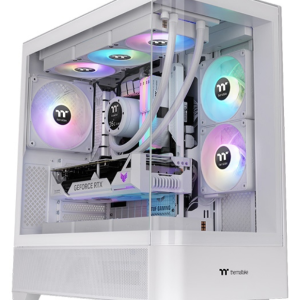 Thermaltake View 290 TG ARGB Midi Tower Blanco – Caja PC con Paneles de Cristal Templado y Ventilación ARGB