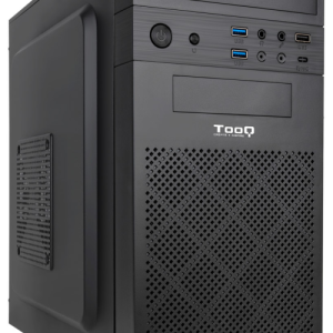 TooQ Caja Minitorre Micro-ATX Negra Compacta y Robusta para PC