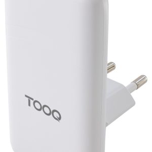 TooQ Cargador de viaje GaN 65W USB-C PD y USB-A QC Blanco