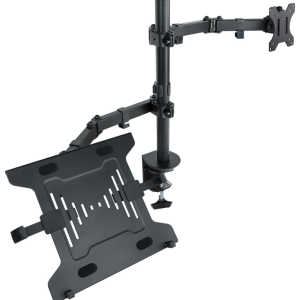 TooQ Soporte de mesa para pantalla 13"-32" y portátil ajustable y resistente