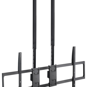 TooQ Soporte de Techo Extensible Doble Mástil para Pantallas 60”-120” en Negro