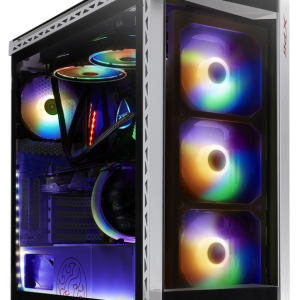 XPG BATTLECRUISER Torre Media Blanca – Caja PC Gaming con Ventana RGB