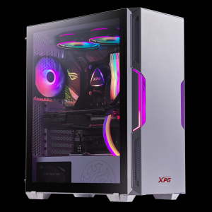 XPG STARKER Torre Media Blanca - Caja PC Gaming con Diseño Elegante y Ventilación Óptima