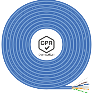 AISENS Cable de Red RJ45 LSZH CAT6 UTP AWG24 Azul 100m - Alta Velocidad y Seguridad