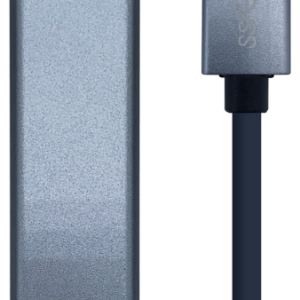 AISENS Conversor USB 3.0 a Ethernet Gigabit + Hub 3 Puertos USB 3.0, Gris, 15 cm