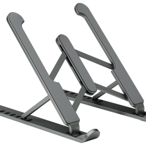 AISENS Soporte De Sobremesa Ajustable Para Portátil y Tablet Gris Oscuro - Ergonomía y Estabilidad