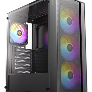 Antec AX65 ARGB Midi Tower Negro – Caja PC con Iluminación RGB y Alta Ventilación