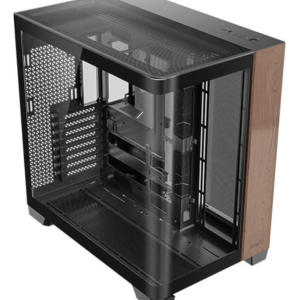 Antec C8 Curve Wood Full Tower Negro con Panel Transparente y Acabado en Madera