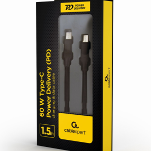 Cable USB 2.0 Gembird CC-USB2-CMCM60-1.5M USB C Negro de 1,5 metros