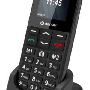 Denver BAS-18800L teléfono móvil 4,5 cm (1.77") Negro para personas mayores