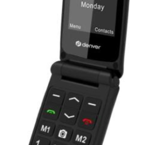 Denver BAS-24800L Teléfono móvil 2.4" Negro para Personas Mayores Fácil y Seguro