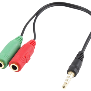 Ewent EC1640 Cable de Audio 0,15 m 3,5mm 2 x 3,5mm Negro Verde Rojo