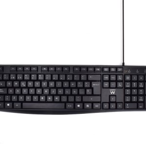 Ewent EW3001 Teclado USB QWERTY Español Negro para Oficina