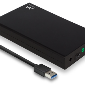 Ewent EW7056 Caja para Disco Duro Externo 3.5" Negro - Alta Compatibilidad y Protección