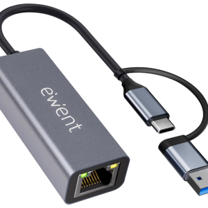 Ewent EW9819 Hub USB 3.2 Gen 1 Type-A y Type-C 1000 Mbit/s Gris