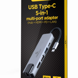 Gembird Base para Portátil y Replicador USB Type-C 3.2 Gen 1 Plata