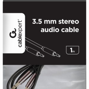 Gembird CCAP-444-1M Cable de audio 3,5mm Negro - Alta calidad y durabilidad