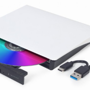 Gembird DVD-USB-031-BW Unidad Interna DVD±RW Negra de Alta Velocidad