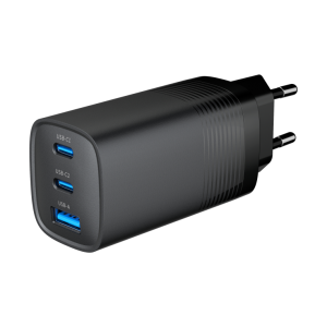 Gembird TA-UC-PDQC65-01-BK Cargador Universal Negro con Carga Rápida para Dispositivos Móviles