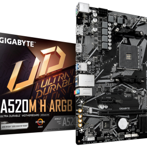 GIGABYTE A520M H ARGB - Placa Base AMD Ryzen 5000 con DDR4 5100 MHz y M.2 PCIe 3.0