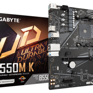 GIGABYTE B550M K - Placa base para AMD Ryzen 5000 con DDR4 hasta 4733 MHz y PCIe 4.0