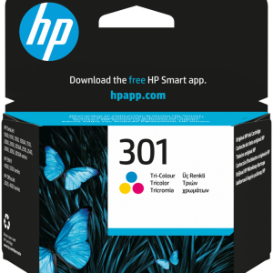 HP Cartucho de tinta original 301 Tri-color – Impresión brillante y duradera