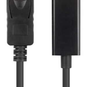 Lanberg CA-DPHD-11CC-0030-BK Cambiador de Género DisplayPort a HDMI Negro