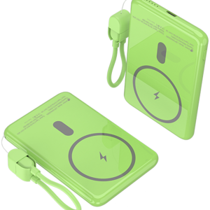 Leotec Power Bank inalámbrico 5000mAh 20W Verde - Carga Rápida y Portátil