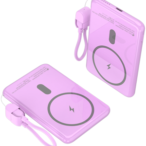 Leotec Power Bank inalámbrico 5000mAh 20W Rosa – Carga rápida sin cables