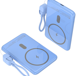 Leotec Power Bank inalámbrico 5000mAh 20W Azul - Carga Rápida y Portátil