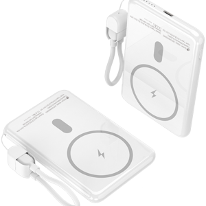Leotec Power Bank inalámbrico 5000mAh 20W Blanco - Carga rápida y portátil