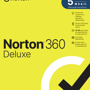 Norton 360 Deluxe Antivirus en Español - 1 Licencia por 1 Año
