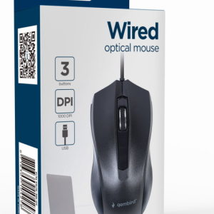 Ratón Gembird MUS-3B-01 Ambidiestro USB Oficina Óptico 1000 DPI