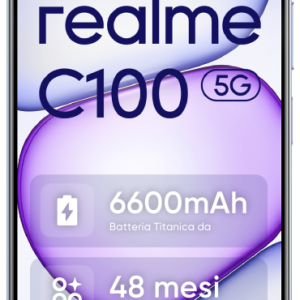 realme C100 5G Púrpura - Pantalla 6.8" Dual SIM, 4GB RAM, 256GB, Batería 6600mAh