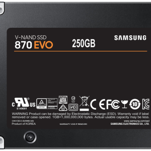 Samsung 870 EVO 250 GB SSD 2.5" SATA III V-NAND MLC - Alto Rendimiento y Fiabilidad