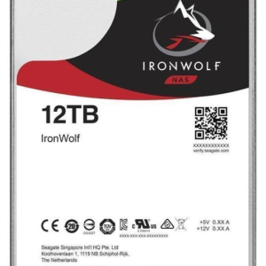 Seagate IronWolf NAS HDD 12TB 7200 RPM 256MB SATA III 3.5" Disco Duro Interno
