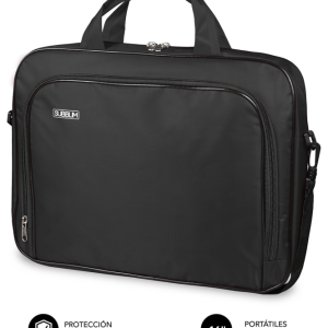 SUBBLIM Maletín Oxford para Portátil 15,4-16" Negro – Laptop Bag Resistente y Elegante