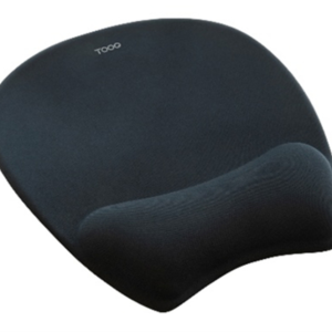 TooQ Alfombrilla para ratón ergonómica con reposamuñecas de Espuma Viscoelástica en Negro