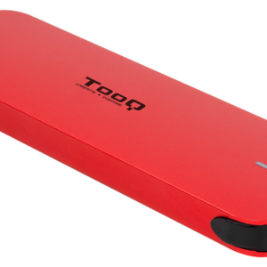 TooQ Caja externa para SSD M.2 NVMe en color rojo, portátil y rápida