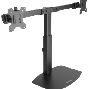 TooQ Soporte de Mesa para 2 Pantallas 17"-27" - Monitor, Plasma, LCD y LED