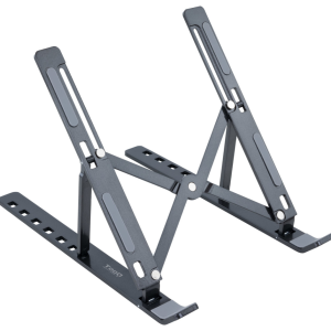 TooQ Soporte Elevador Gris Oscuro para Portátiles, Tablets y Móviles
